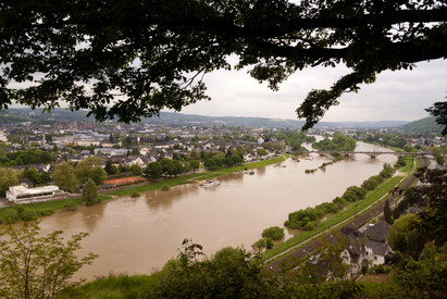 Hochwasser an der Mosel bei Trier
